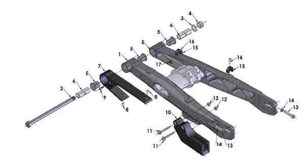 2017 COBRA CX65 - SWINGARM ASSEMBLY