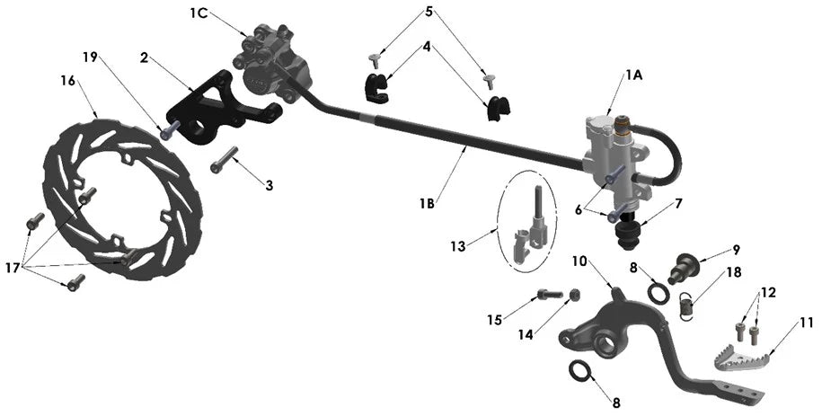 2021-2022 COBRA CX65, REAR BRAKE SYSTEM