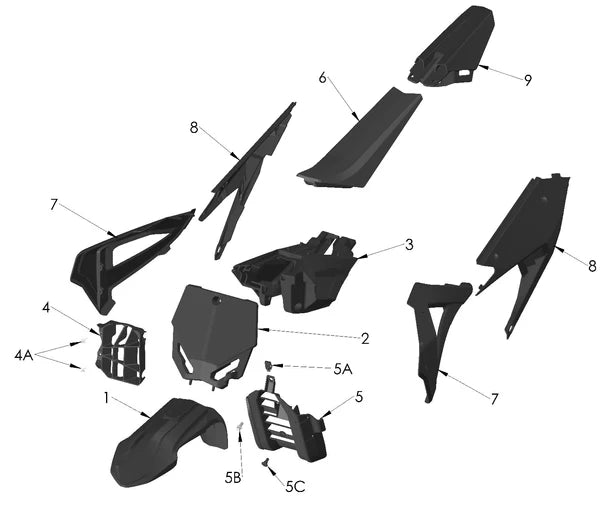 2023-2024 COBRA CX50 CX5E, PLASTICS & SEAT