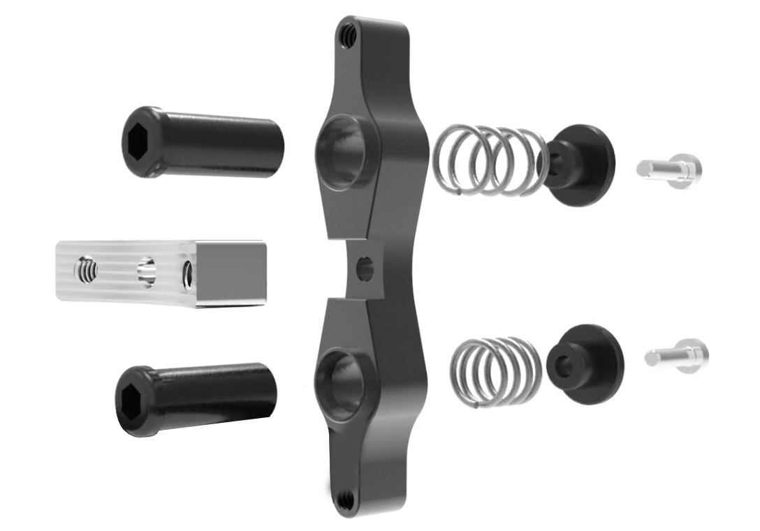 Tamer Double Button X-Wing - Black - BUTTON ONLY
