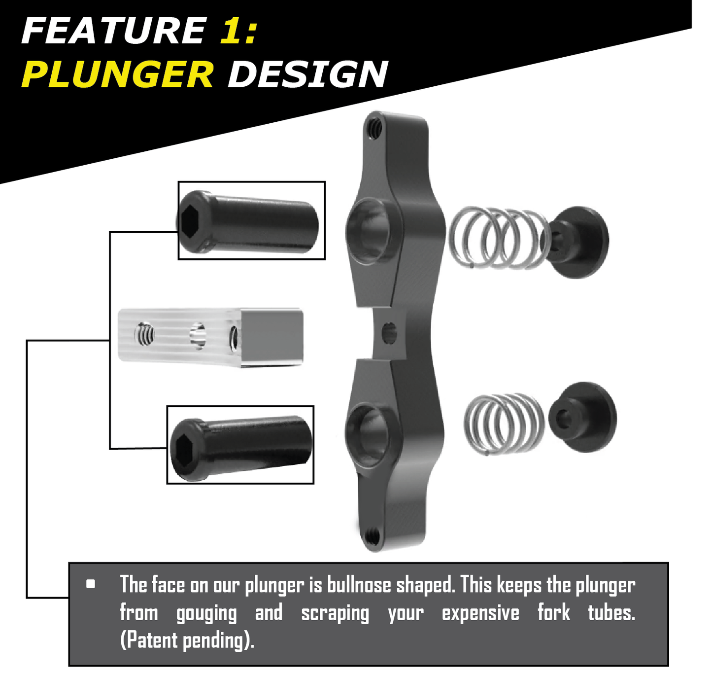 Tamer Double Button X-Wing - Black - BUTTON ONLY