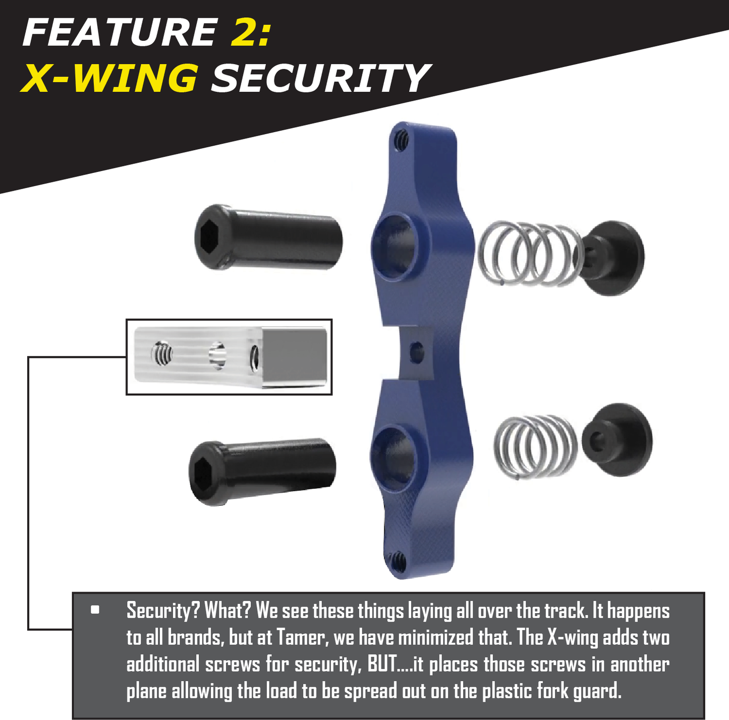 Tamer Double Button X-Wing - Blue - BUTTON ONLY