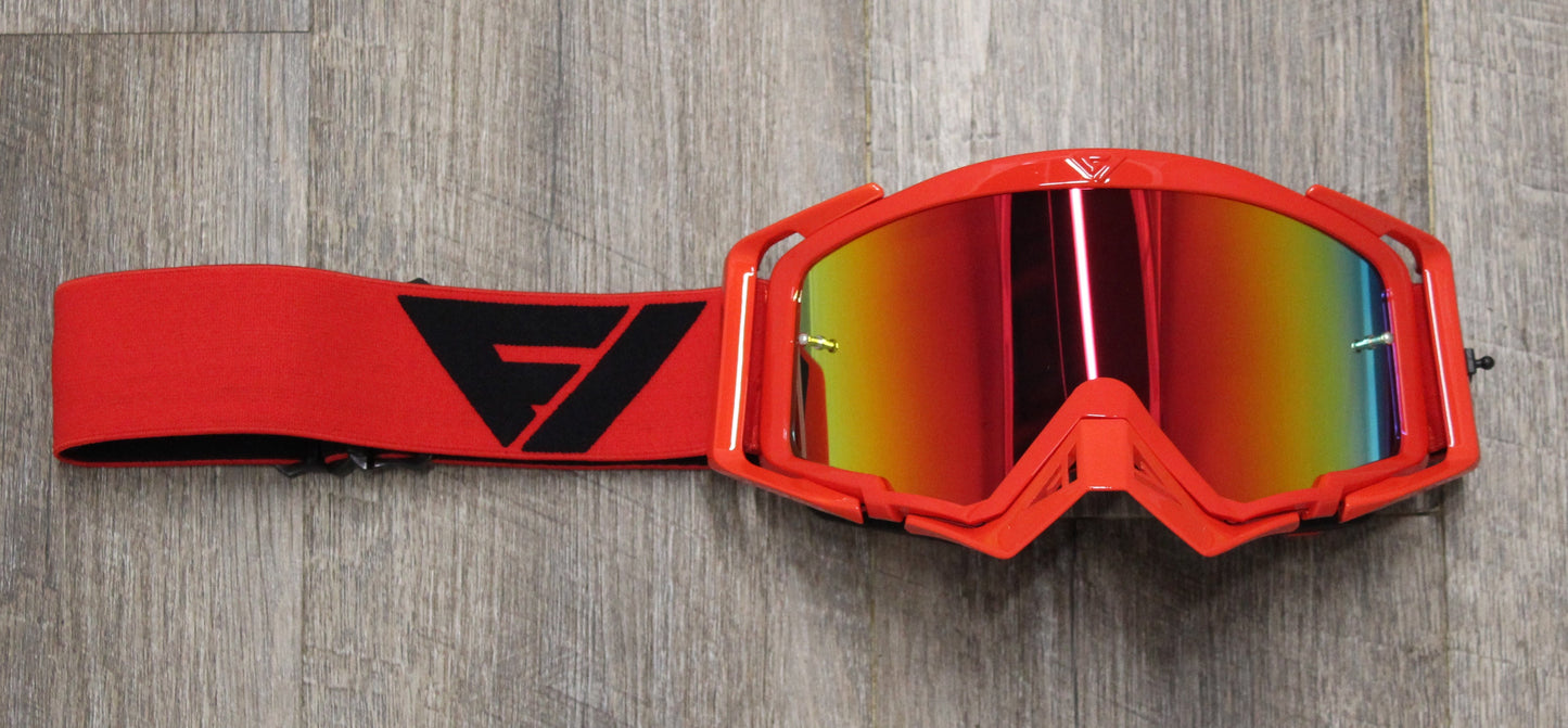 Flow Vision Rythem™ Motocross Goggle: Red/Black