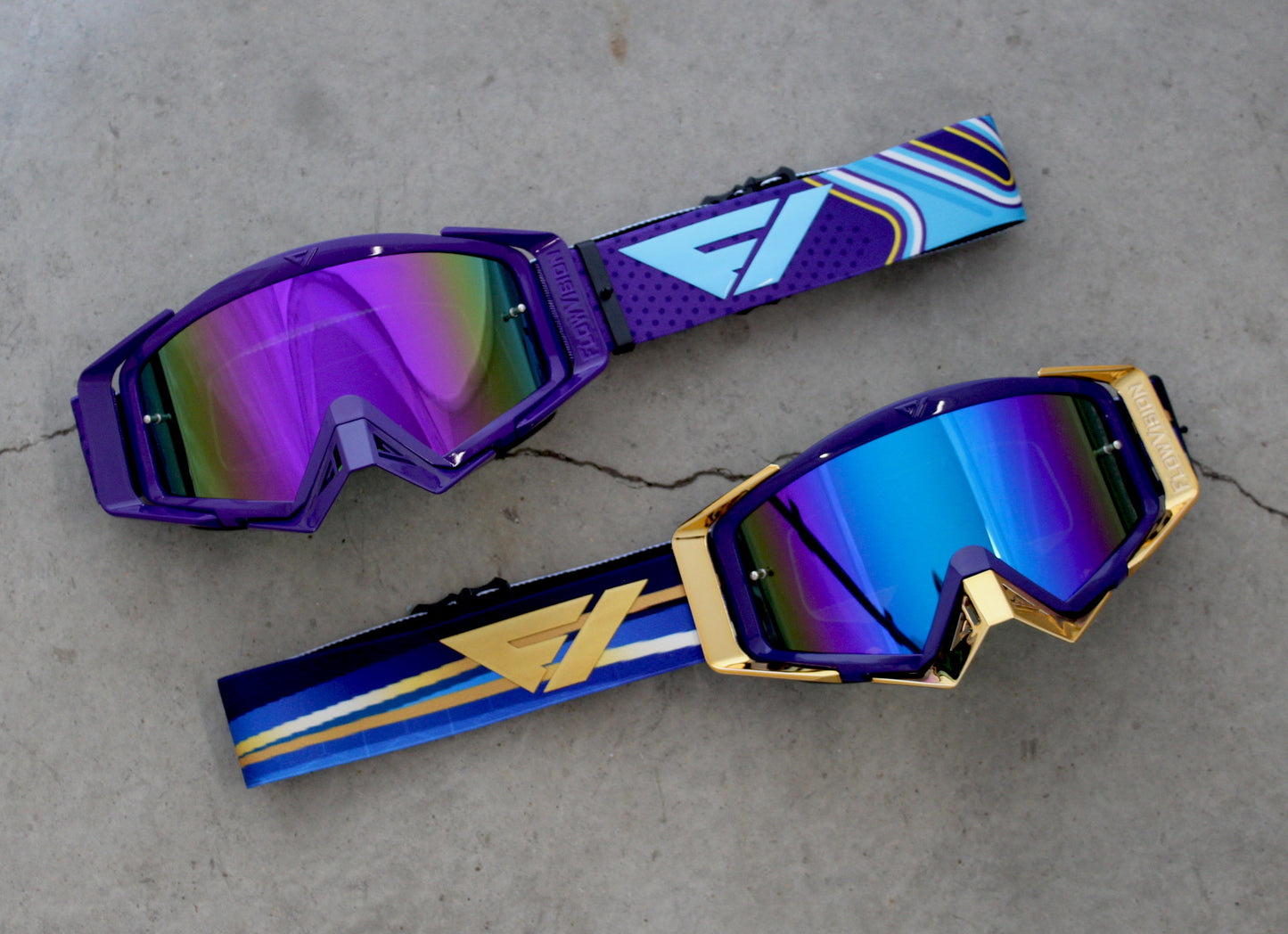 Flow Vision Rythem™ Motocross Goggle: Blue Angel