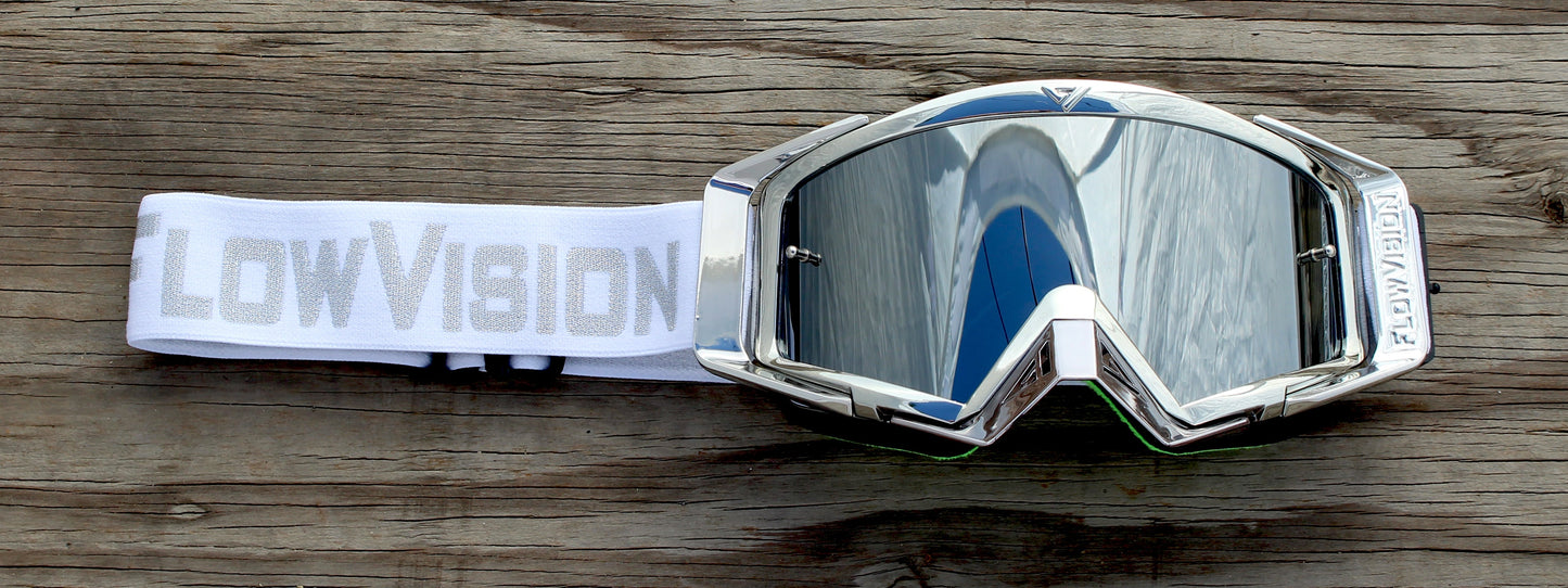 Flow Vision Rythem™ Motocross Goggle: Platinum
