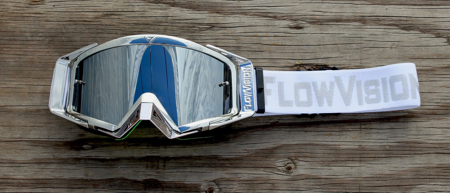 Flow Vision Rythem™ Motocross Goggle: Platinum
