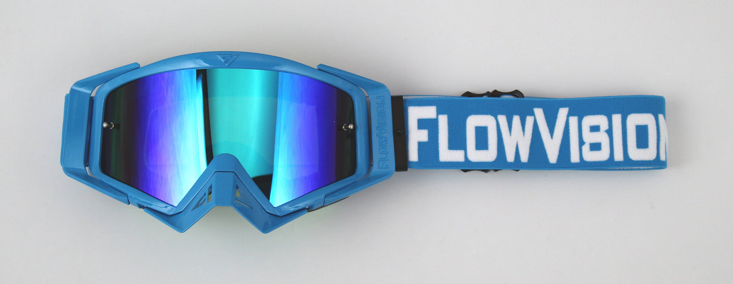 Flow Vision Rythem™ Motocross Goggle: Blue/White