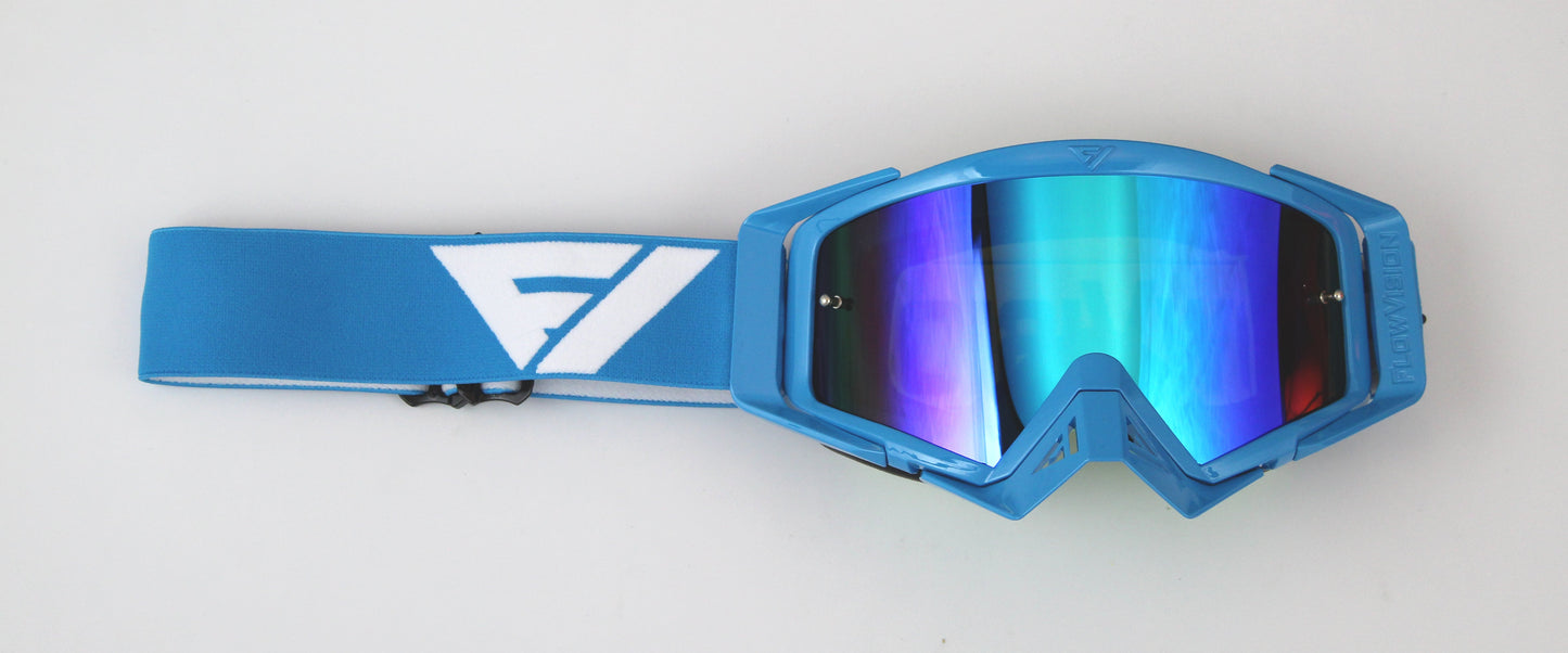 Flow Vision Rythem™ Motocross Goggle: Blue/White