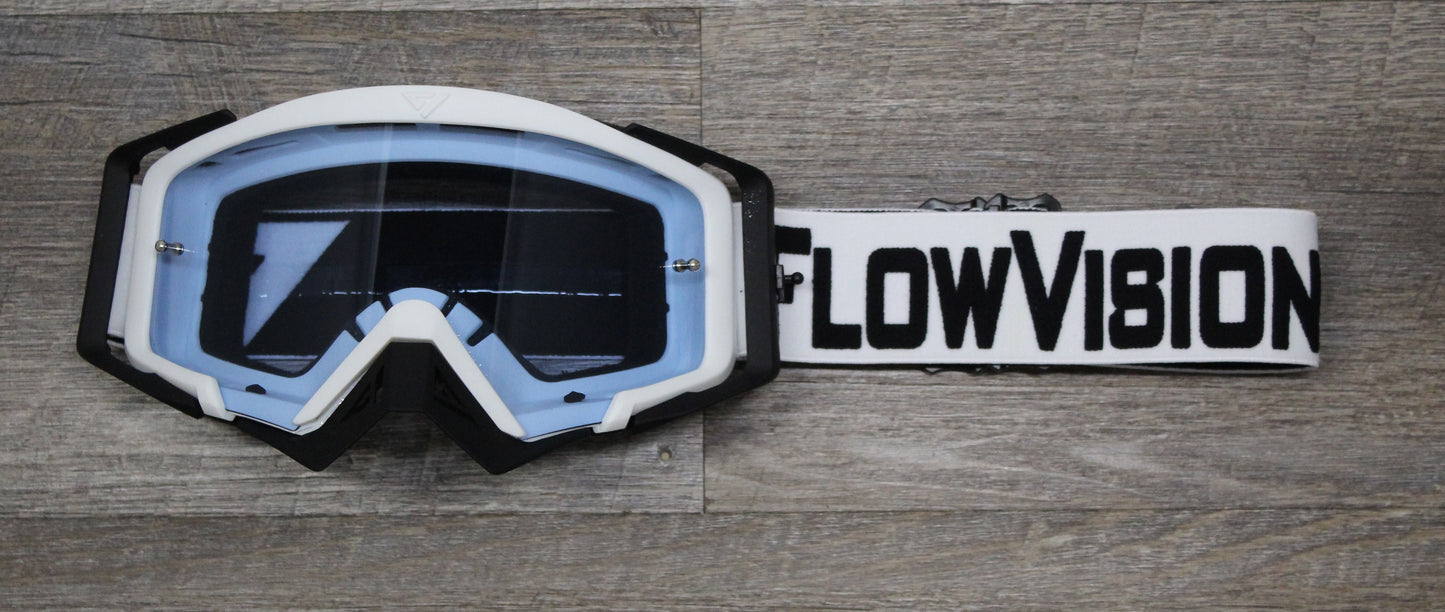 FlowVision® Rythem™ Motocross Lens: Clear Blue