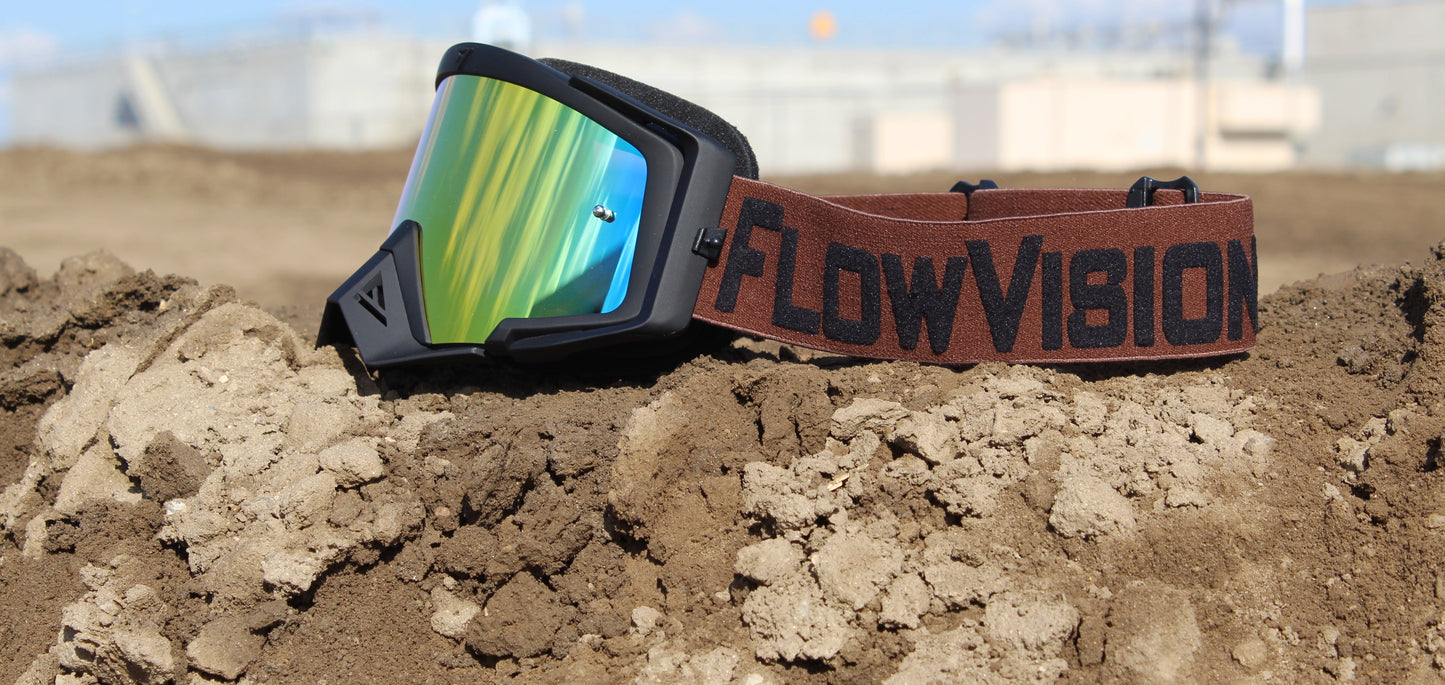 Flow Vision Rythem™ Motocross Goggle: Brown/Black