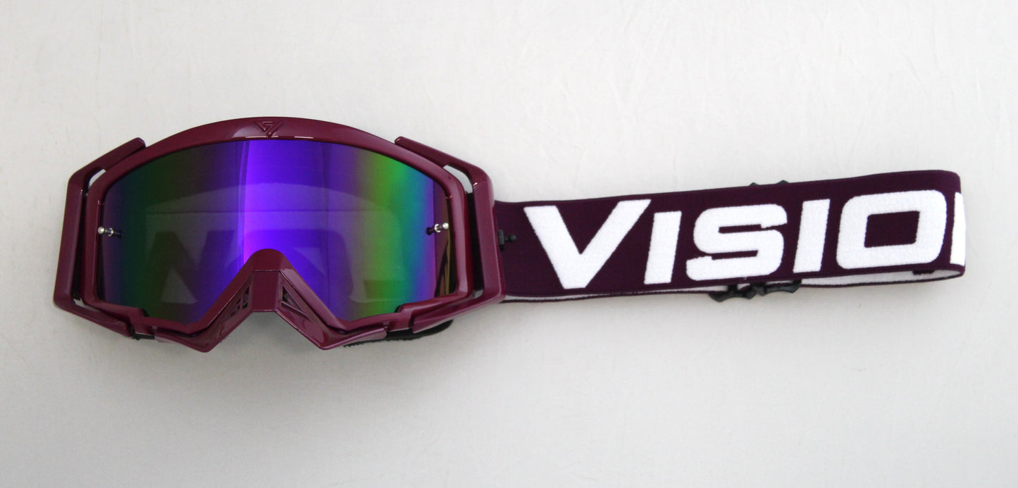 Flow Vision Rythem™ Motocross Goggle: Purple/White