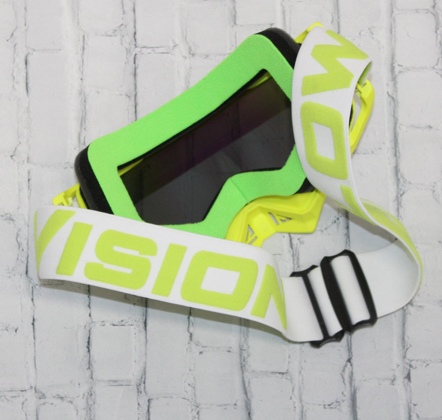 Flow Vision Rythem™ Motocross Goggle: Acid/White