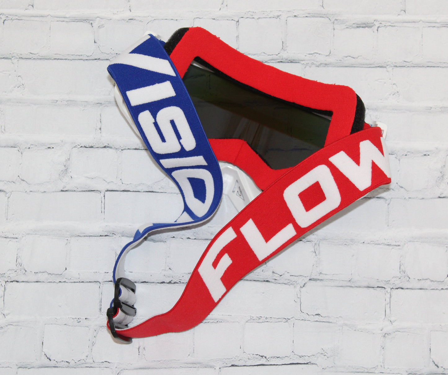 Flow Vision Rythem™ Motocross Goggle: Red, White and Blue