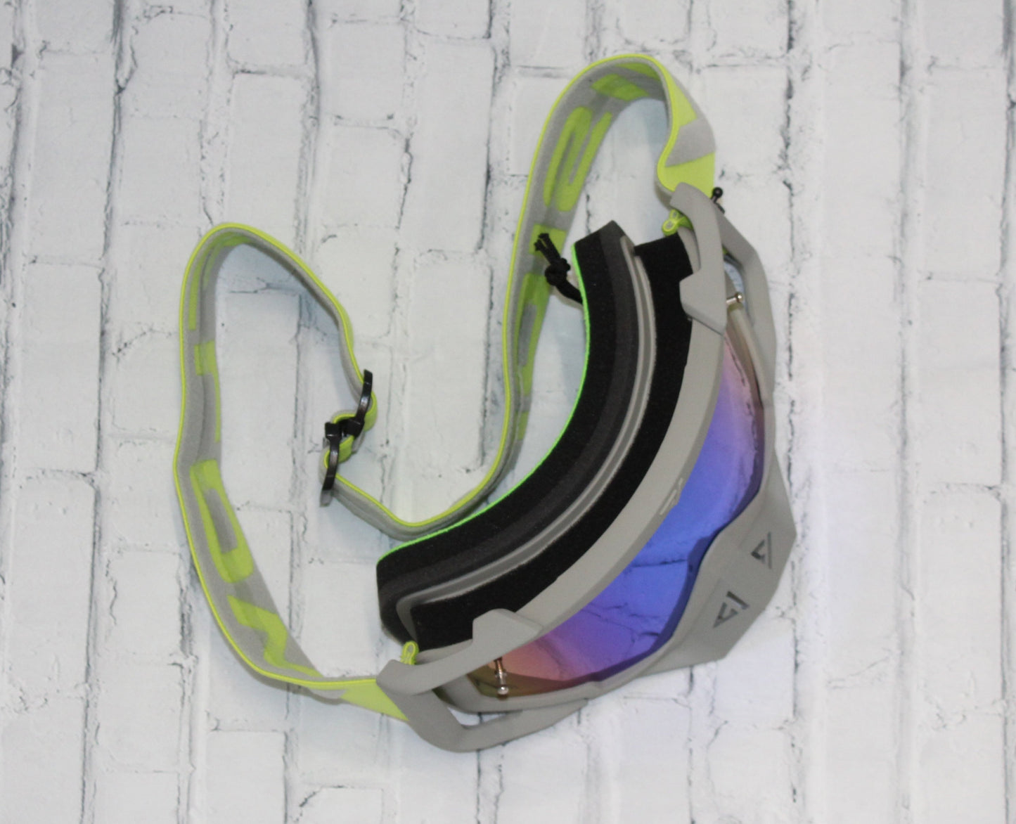 Flow Vision Rythem™ Motocross Goggle: Acid Green/Grey