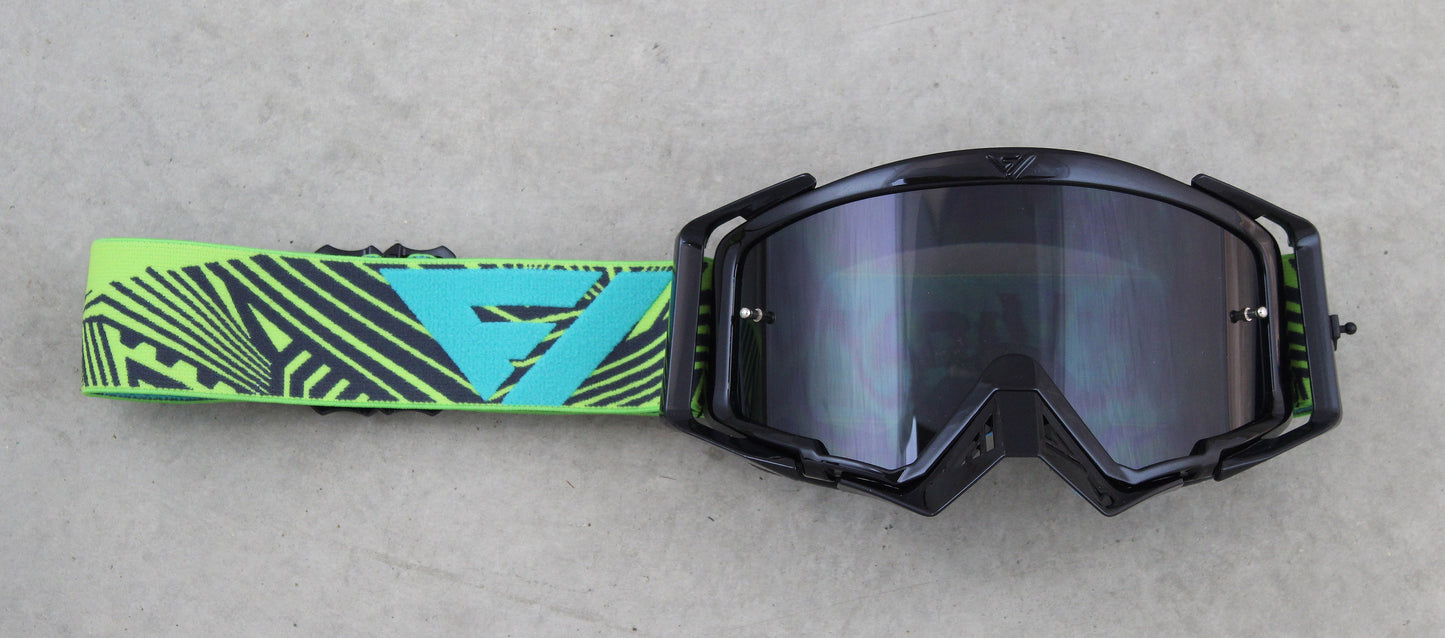 Flow Vision Rythem™ Motocross Goggle: Haze Black/Acid/Grey