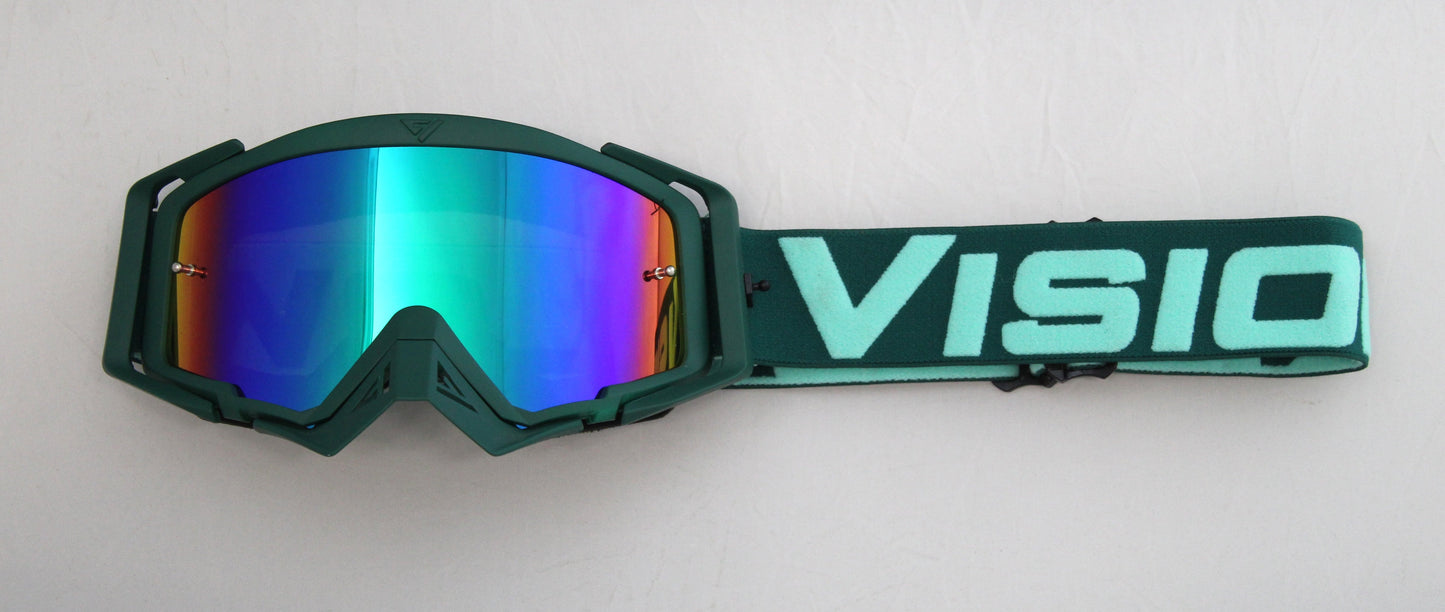 Flow Vision Rythem™ Motocross Goggle: Forrest Green/Teal