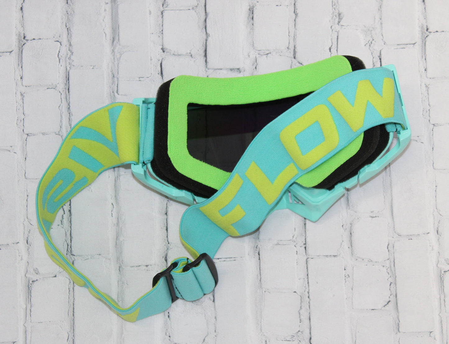 Flow Vision Rythem™ Motocross Goggle: Tiffany/Acid Green