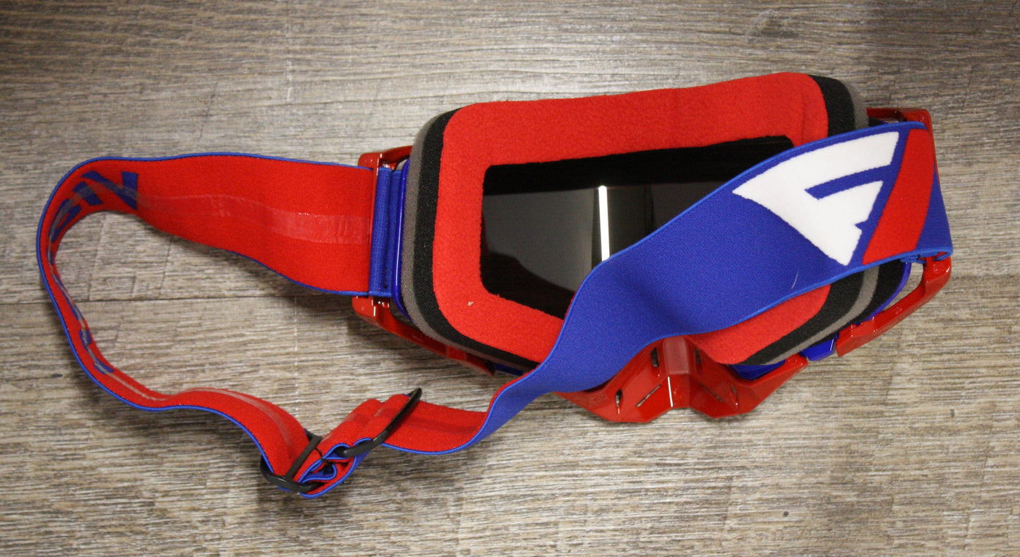 Flow Vision Rythem™ Motocross Goggle: Blue/Red Merica
