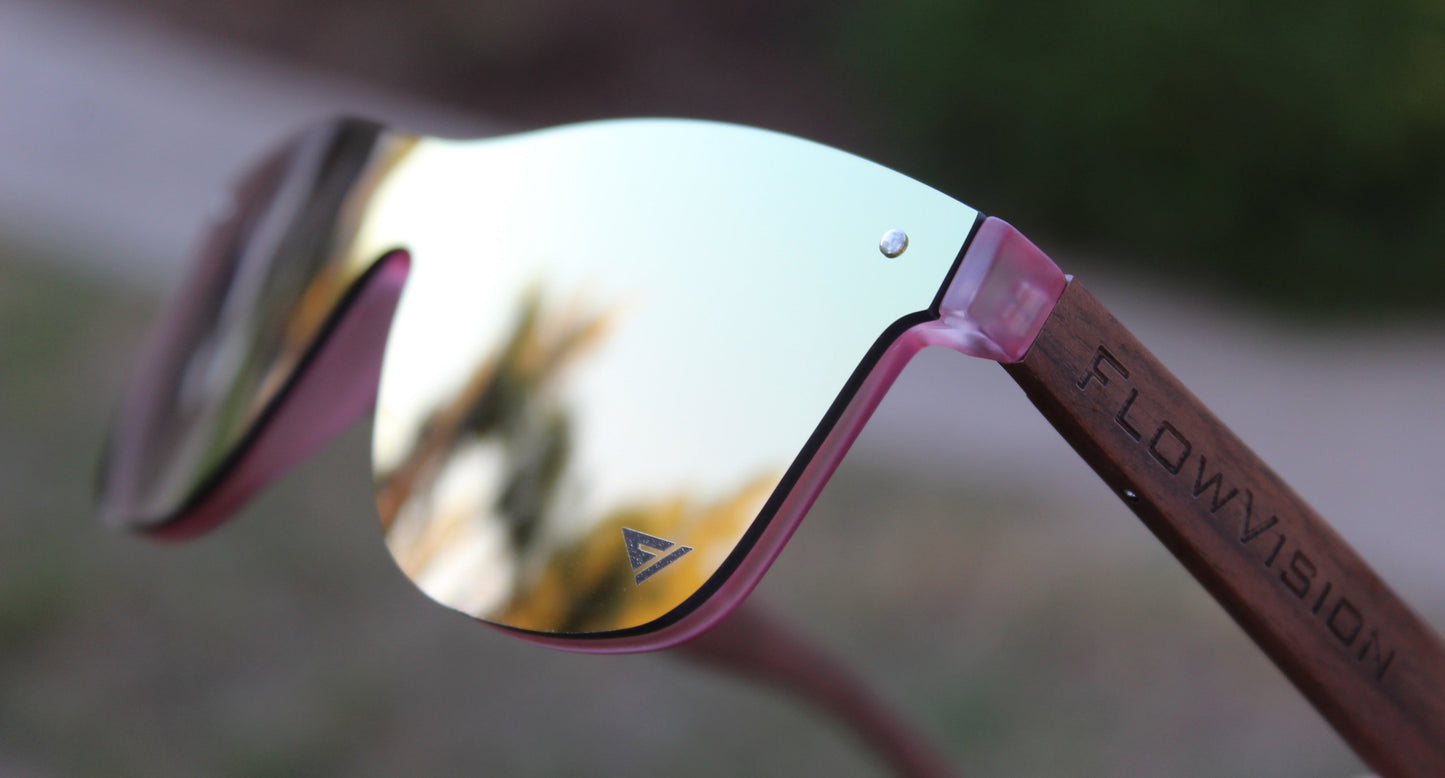 Flow Vision Rythem™ Sunglasses: Pink RoseGold
