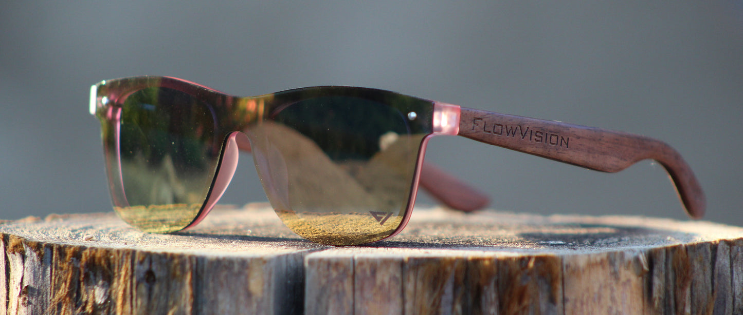 Flow Vision Rythem™ Sunglasses: Pink RoseGold