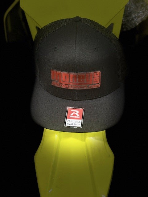 Money Inc Motorsports Black Snapback Hat with Red Logo