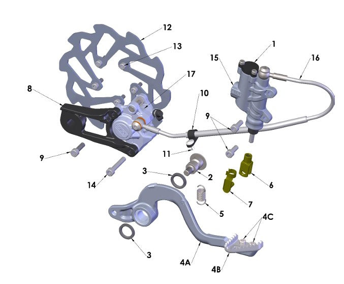 2025 Cobra CX50 SRX KING - BRAKE - REAR