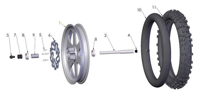 TIRE - FRONT - 60/100-12- DUNLOP MX34