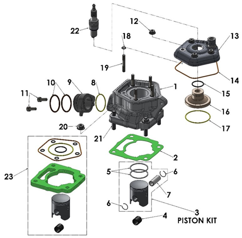 2023 Cobra CX50 SRx KING - ENGINE - TOP END