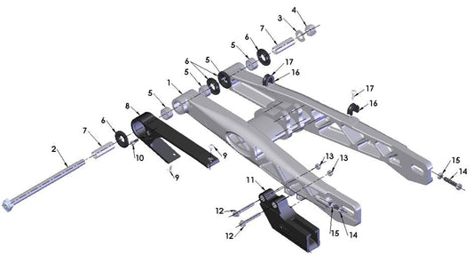 2020 Cobra CX65 - SWINGARM ASSEMBLY