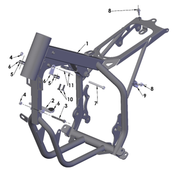 FRAME - JR/P3 2022 - 2023 - long head tube
