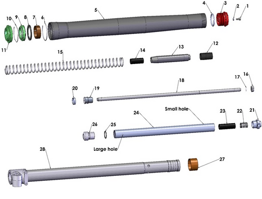 2017 Cobra CX50 P3 - FORKS - LEG ASSEMBLY
