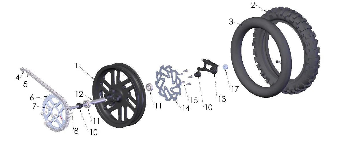 2023 - 2025 COBRA CX50 - WHEEL, REAR (CX5E)