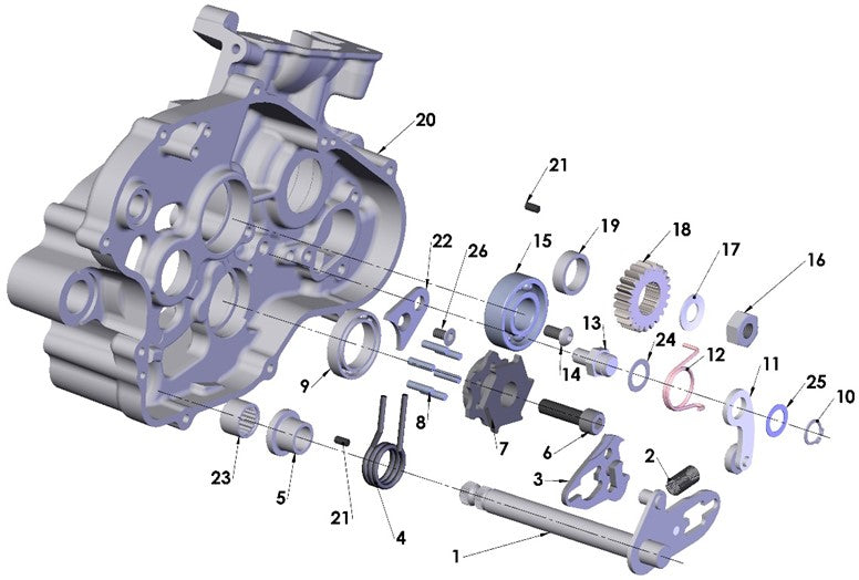 2019 Cobra CX65 - ENGINE - SHIFT MECHANISM