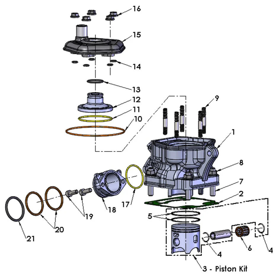 2021 - 2023 COBRA CX65, ENGINE - TOP END