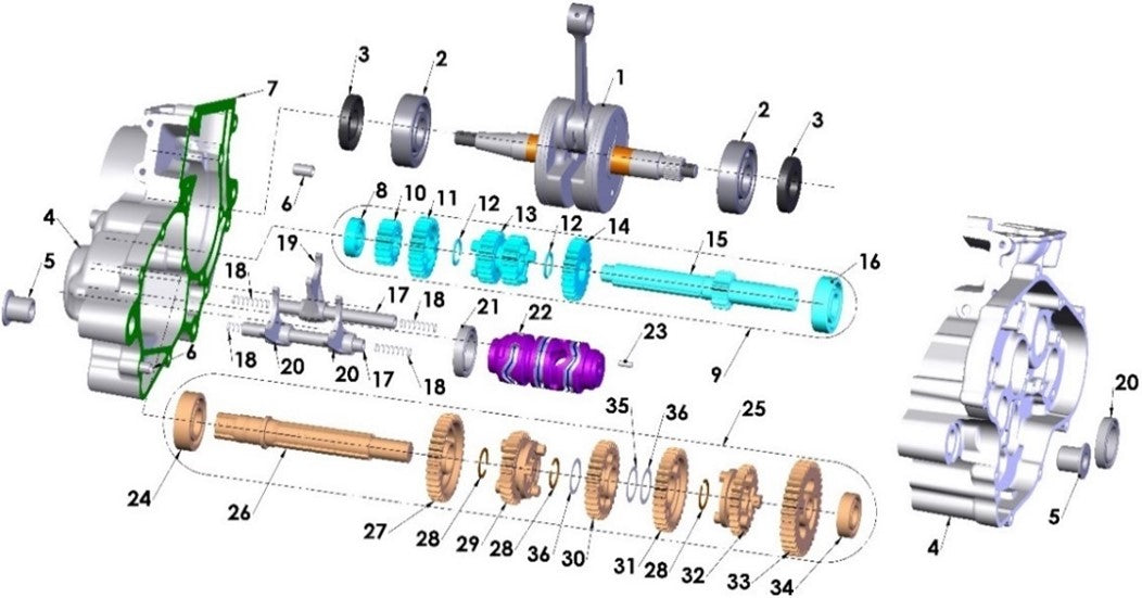 2019 Cobra CX65 - ENGINE - TRANSMISSION