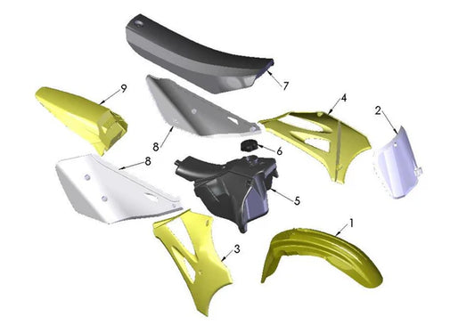 2017 COBRA CX65 - BODYWORK, SEAT & TANK