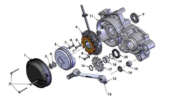 2017 COBRA CX65 - ENGINE EXTERNAL LEFT PARTS SIDE