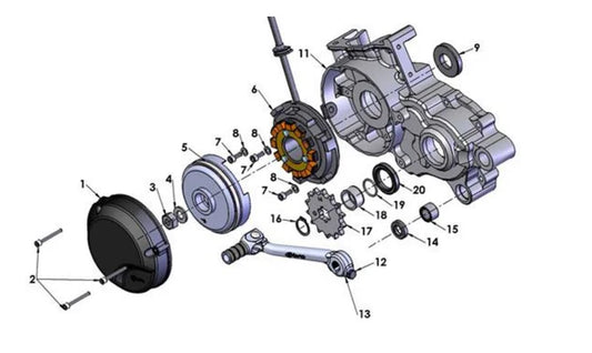 2017 COBRA CX65 - ENGINE EXTERNAL LEFT PARTS SIDE