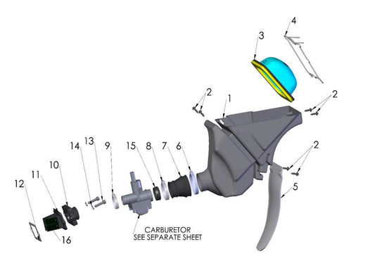 2017 COBRA CX50SR KING - AIRBOX & INLET SYSTEM