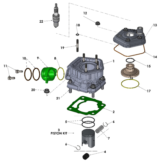 2026 Cobra CX50 SRX KING - ENGINE - TOP END