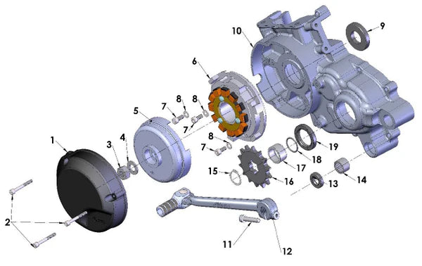 2022-2024 COBRA CX65, IGNITION SIDE ENGINE COMPONENTS