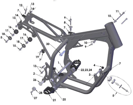 2022 COBRA CX50 P3, FRAME - MOUNTING HARDWARE