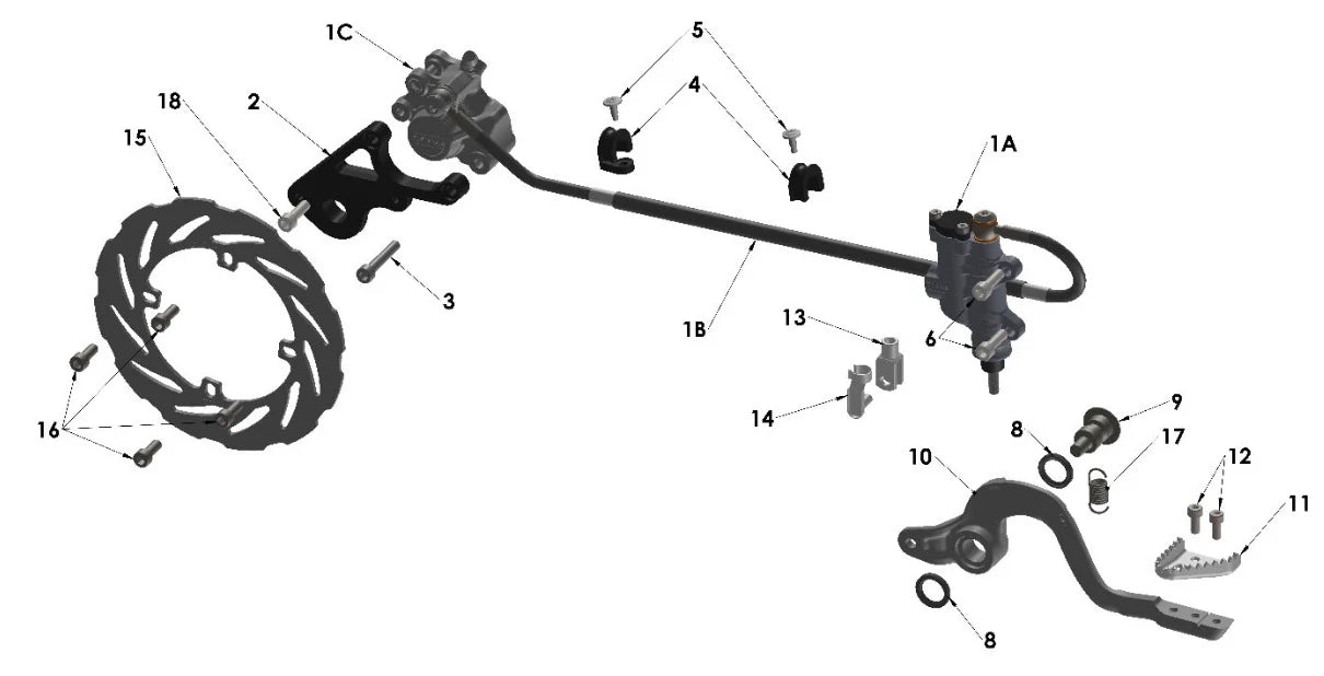 2024 - 2025 COBRA CX65 - BRAKE, REAR
