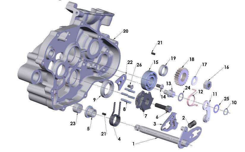 2024 Cobra CX65 - ENGINE - SHIFT MECHANISM