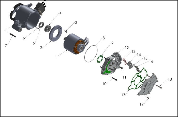 2023 - 2025 COBRA CX50 MOTOR SYSTEM, INTERNALS (CX5E)
