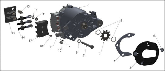 2023 Cobra CX5e - MOTOR - EXTERNAL - SPROCKET SIDE