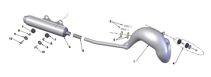 2017 COBRA CX50 JR - EXHAUST SYSTEM