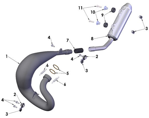 2025 Cobra CX65 - EXHAUST SYSTEM