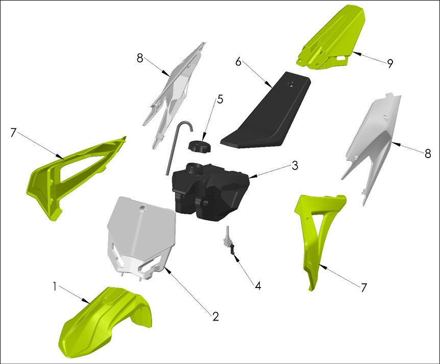 2027 Cobra CX50 JR - BODYWORK - SEAT - TANK