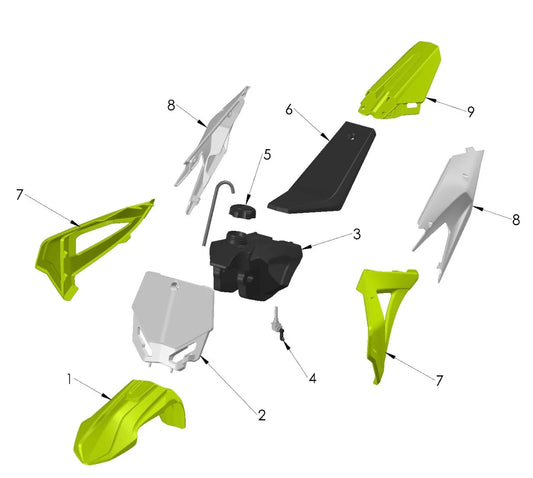 2025 COBRA CX50 - BODYWORK, SEAT & TANK (JR)